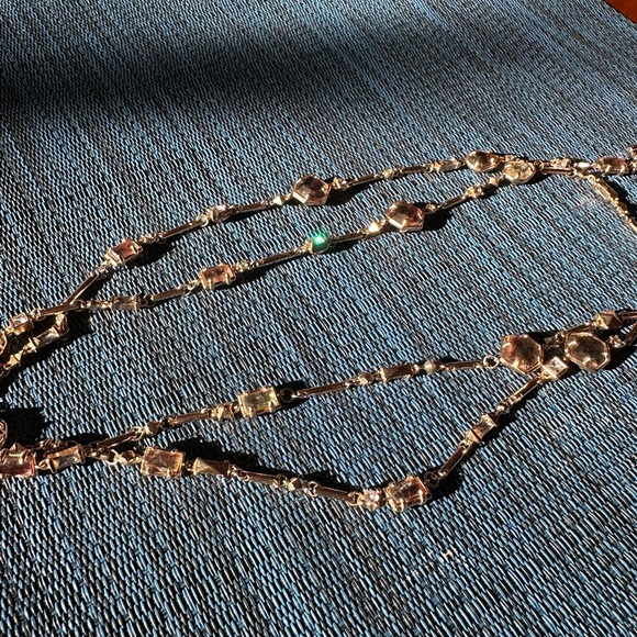 Kendra Scott rose gold necklace with brown stones - Picture 5 of 7